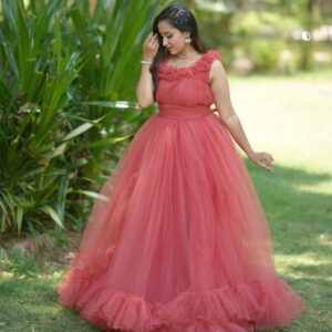 Rust Net Gown