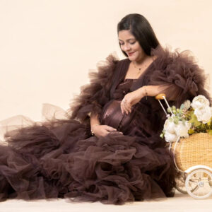 Chocolate Shrug Gown