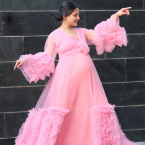 Onion Pink Pannel Gown
