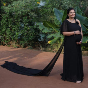 Black Side Trail Gown