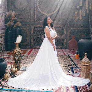 White Slit Gown
