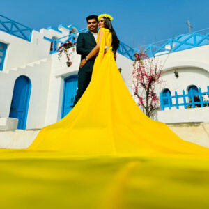 Yellow Dual Trail Gown